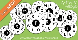 35 New Word Wheel Puzzles to Challenge the Kids