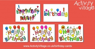 5 Bright New Birthday Cards To Print