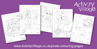 5 New Pirate Colouring Pages