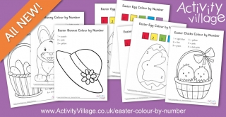 A Brand New Collection of Easter Colour by Number Pages