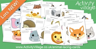 A Huge New Collection of Animal Lacing Cards!