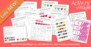 A Large New Collection of Valentine's Day Maths Worksheets