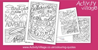 A Travel Theme For Our Colouring Quotes This Week...
