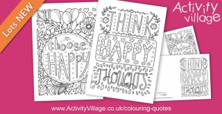 Adding to Our Colouring Quotes with 2 Happy Pages