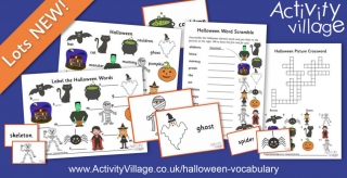 Adding to our Halloween Vocabulary Printables
