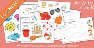 Adding to our Summer Scissor Skills Worksheets