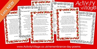 Adding to Our War Poetry Printables for Remembrance Day