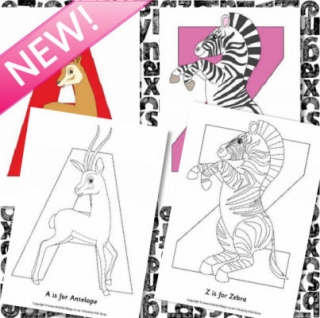 An Animal Alphabet - Colouring Pages and Posters