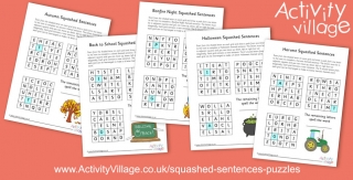 Another Batch of Squashed Sentences Puzzles