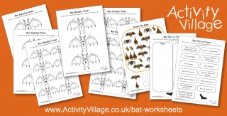 Bat Worksheets for Halloween