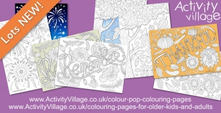Beautiful New Doodle and Colour Pop Colouring Pages...