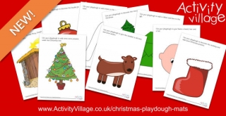 Brand New Christmas Playdough Mats to Print and Enjoy with the Kids