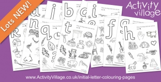 Brand New Initial Letter Colouring Pages