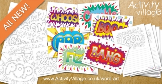 Brand New Word Art - Posters, Colouring and Story Paper