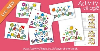 Cheerful New Postcards and Greetings Cards for the Days of the Week