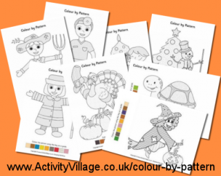 New Colour by Pattern Worksheets