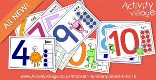 Colourful Monster Number Posters ...