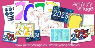 Colourful New 2023 New Year Printables
