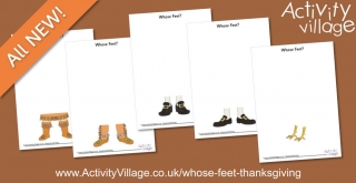 Creative Drawing Prompts for Thanksgiving - Whose Feet?