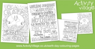 Two New Earth Day Colouring Pages