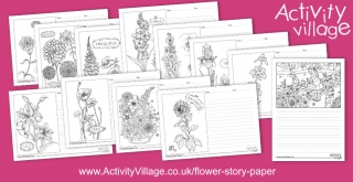 New Flower Story Paper for Nature Studies and Creative Writing