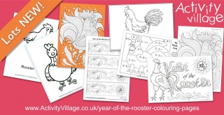 Get Creative with our New Year of the Rooster Colouring Pages