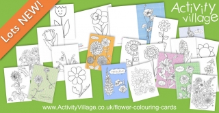 Going Flower Crazy with this New Collection of Flower Colouring Cards