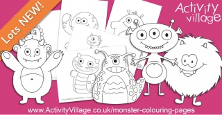Gorgeous New Monster Colouring Pages