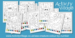 Gorgeous New Sea Creature Colour by Number Pages