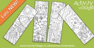 Gorgeous New Summer Doodle Colouring Bookmarks