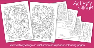 Two New Illuminated Letter Colouring Pages ...