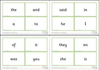 100 High Frequency Word Flash Cards