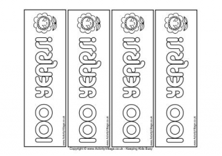 100 Years Colouring Bookmarks