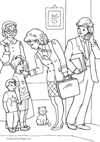 1980s Business Colouring Page