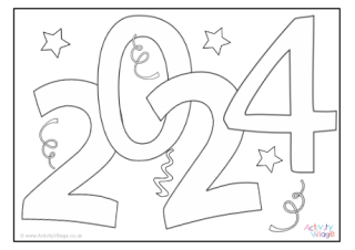2024 Colouring Page 1