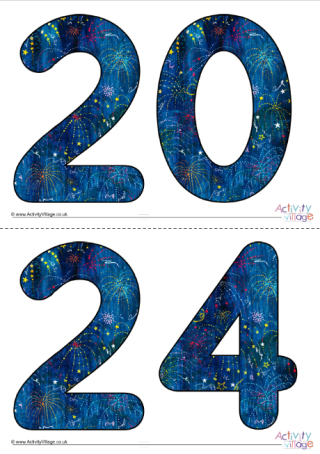 2024 Display Numbers - Fireworks Small