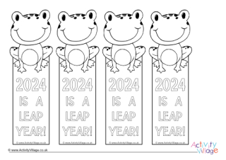 2024 Is A Leap Year Bookmarks - Black and White