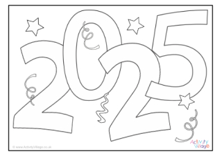 2025 Colouring Page 1