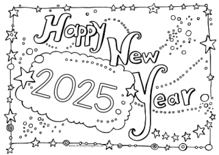 2025 Colouring Page 2