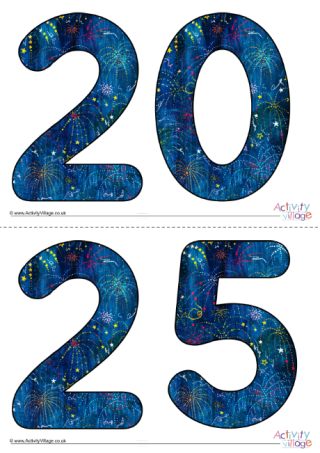 2025 Display Numbers - Fireworks Small