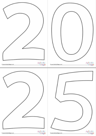 2025 Display Numbers - Outlines