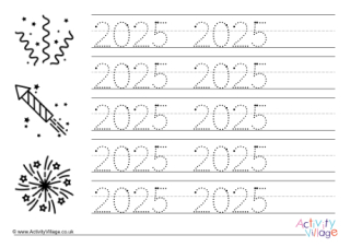 2025 Handwriting Worksheet 2