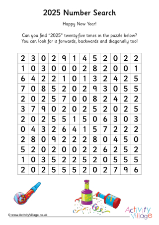 2025 Number Search