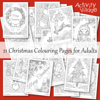 21 Christmas Colouring Pages for Adults