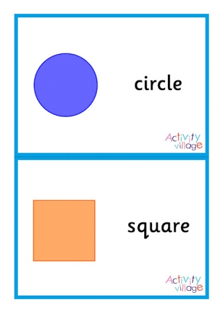 2D Shape Flashcards - Large