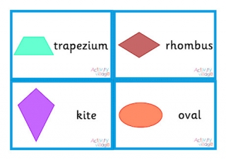 2D Shape Flashcards - Small