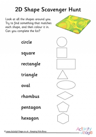 3D Shape Scavenger Hunt