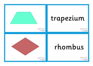 2D Shape Vocabulary Matching Cards