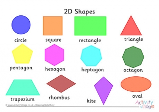 2D Shape Word Mat
