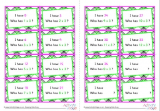 3 Times Table Around The World Cards